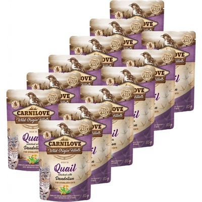 Carnilove Sterilized Cat Quail with Dandelion 12 x 85 g