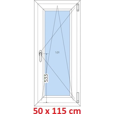 Soft Plastové okno 50x115 cm otevíravé a sklopné Bílá