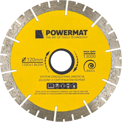 Powermat Řezný diamantový segmentový kotouč 120 mm PM-TDG-120M