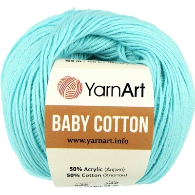 YarnArt Baby Cotton 446 azúrová modrá