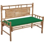 vidaXL Градинска пейка с шалте, 120 см, бамбук (3063881)