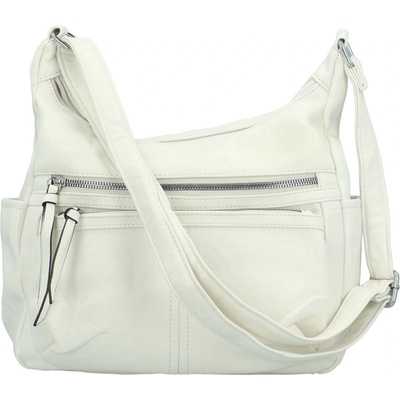 Stylová dámská koženková crossbody kabelka Palmira bílá