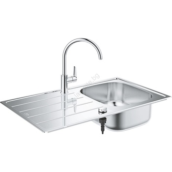GROHE 31562SD1 - Комплект кухненска мивка и смесител BAU 860 x 500 mm неръждаема стомана (GH0133)