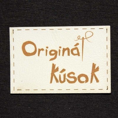 Štítok - Originál kúsok Materiál/farba: LASER Surová koža/čierna