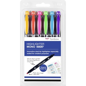 Tombow Маркер за подчертаване MONO edge комплект ass (6) (WA-TC-6P)
