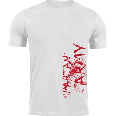 DRAGOWA Тениска с къс ръкав Spartan Army War, бяла, 160 г/м2 (7856)