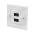 LogiLink HDMI стенен панел с HDMI гнездо, 2 порта, бял