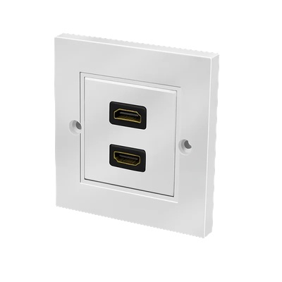 LogiLink HDMI стенен панел с HDMI гнездо, 2 порта, бял