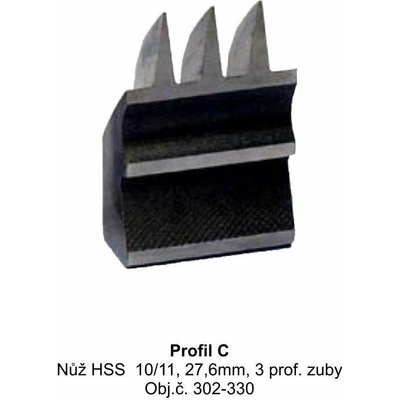 Výměnný nůž HSS 10/11, 27,6mm, 3 profilové zuby C