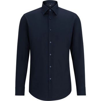 HUGO BOSS Риза с дълъг ръкав Boss Men's H Hank Kent Long Sleeve Oxford Shirt - Blue