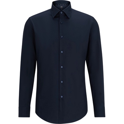 HUGO BOSS Риза с дълъг ръкав Boss Men's H Hank Kent Long Sleeve Oxford Shirt - Blue