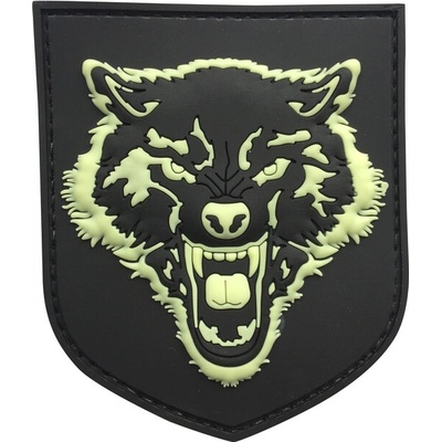 WARAGOD nášivka 3D Wolf PVC Patch Glow