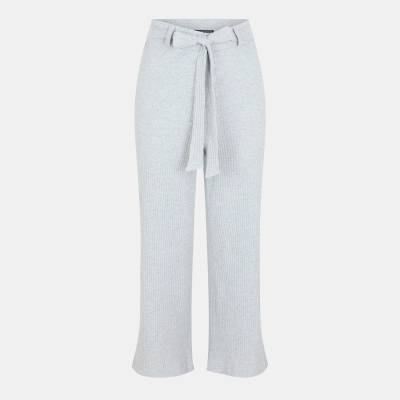 Brave Soul Панталони Brave Soul Rib Trousers with Tie Belt - Grey Marl