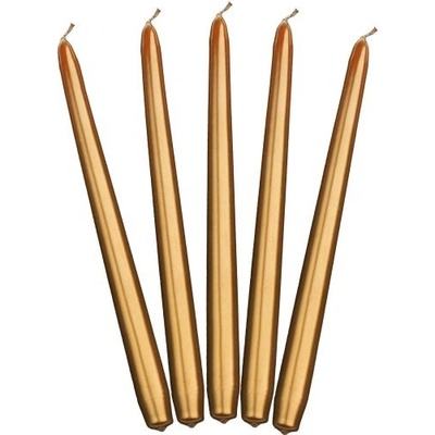 PartyDeco kónická metalická zlatá 24 cm