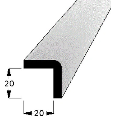 Rohová lišta č.172 - 20 mm x 20 mm, 1 oblá hrana " L", smrková, ŠL2020D