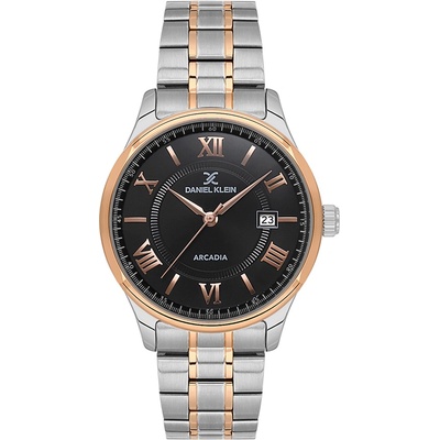 Daniel Klein Arcadia DK. 6.14050-7 Мъжки часовник, Сребристо/златист- черен циферблат, Стоманена верижка