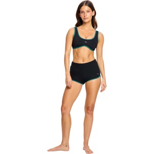 Modibodi Менструални бански Puma & Modibodi Short Super Black Orchid долна част Modibodi | Cheren Mnogotsveten | ЖЕНИ | XL
