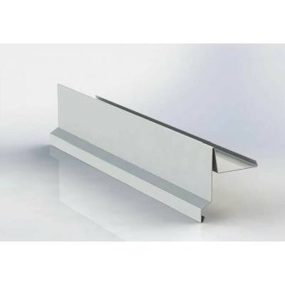 Závětrná lišta klasik r.š.250mm s okapnicí Al Hliník lakovaný RAL 9010 bílá dl.2m