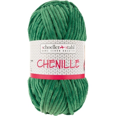 Schoeller+Stahl CHENILLE - 100% polyester - Ručně pletací příze - žinylka Barva: 12 green