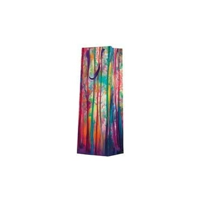 Darčeková taška na fľašu - Colorful Magic Forest 12x37x10 cm