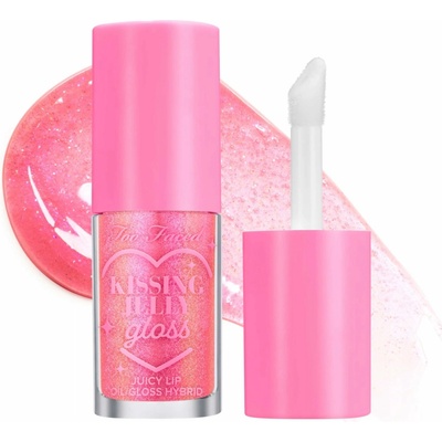 Too Faced Kissing Jelly Lip Oil Gloss olejový lesk na pery pre intenzívnu hydratáciu Bubblegum 4,5 ml