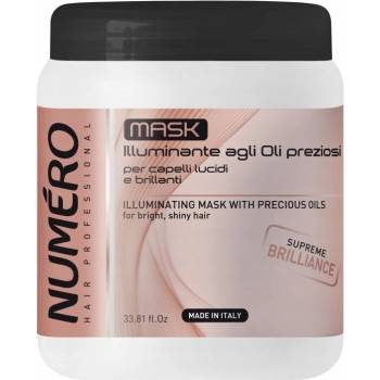 NUMERO Rozjasňujúca maska s vzácnymi olejmi, maska pre lesk vlasov s drahocennými olejmi 1000 ml