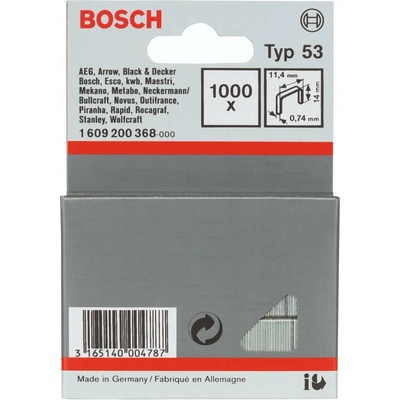 Bosch Sponky typ 53, L 14 mm, 1000 ks 1609200368