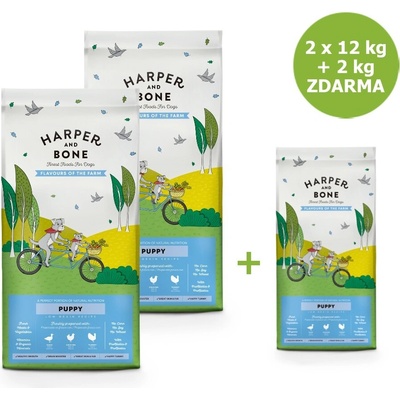 Harper and Bone Puppy 2 x 12 kg a 2 kg