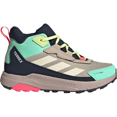 adidas Terrex Детски туристически обувки adidas Terrex Kid's Anylander Mid ClimaProof Walking boots - Khaki Three / Wonder White / Legend Ink - размер 36 2/3 (EU) (702-5785-0213)