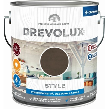 Drevolux Style 2,5 l orechovo Hnedá