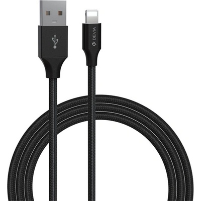 DEVIA IPAD / IPAD 2 / IPAD 3rd Gen DEVIA GRACIOUS кабел за данни USB - Lightning, 100cm, ЧЕРЕН EC404_B (EC404_B)