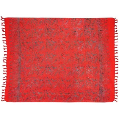 šátek sarong Ještěrky červený