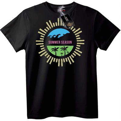 NOONEBRAND Тениска Лятна Тропическа - 2XL, Black