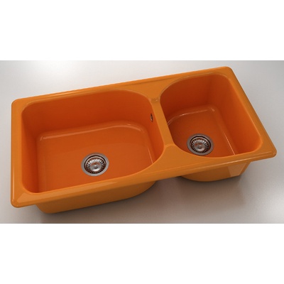 FAT Mивка Classic 214, Polymer marble, 16 Оранж, с включен сифон