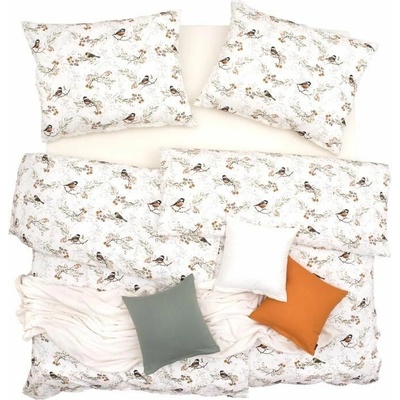 SCANquilt Obliečky satén design little birds 140x200 70x90