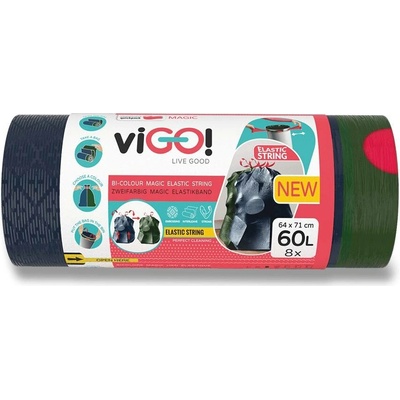 viGO! Magic Bi-colour zatahovací pytle 60 l 23 µm 8ks