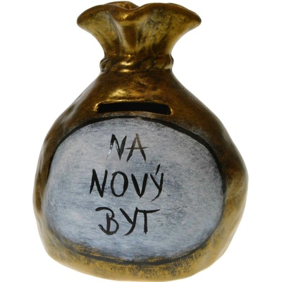 Pokladnička s nápisom - na nový byt