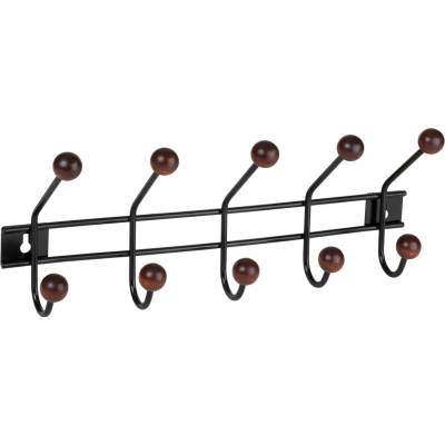 Walteco 8518 5 háčků černá / hnědé dřevo