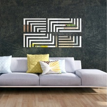 Flexistyle Samolepící dekorace zrcadlová Illusion 140 x 70cm Stříbrná