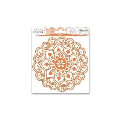 AladinE Plastová šablona Mandala 15 x 15 cm