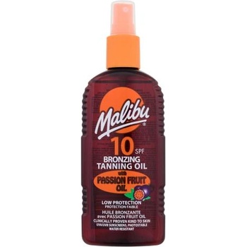 Malibu Bronzing Tanning Oil Passion Fruit Oil SPF10 водоустойчиво слънцезащитно олио с масло от маракуя 200 ml