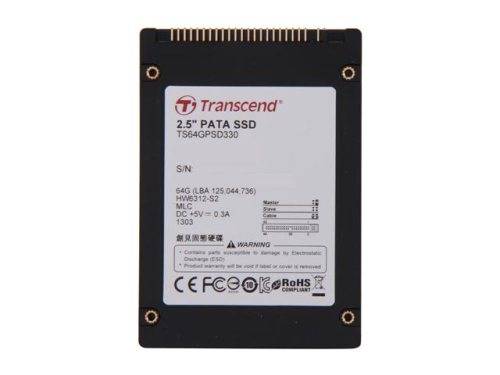 Transcend 64GB SSD 2.5インチIDE TS64GPSD330 64GB TS64GPSD330 SSD IDE 2.5IN MLC - Walmart.com