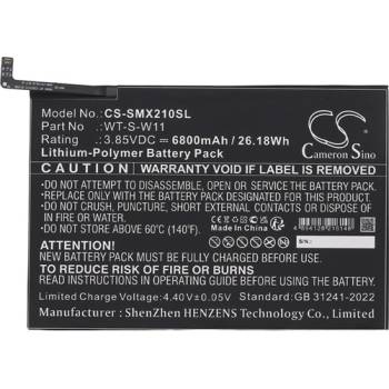 Cameron Sino Samsung Tab A9 Plus 5G CAMERON SINO Li-Polymer батерия 3.85V / 6800mAh, съвместима със Samsung WT-S-W11, BLACK CS-SMX210SL (CS-SMX210SL)