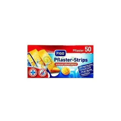 Figo Plaster-Strips vodeodolné náplaste 4 veľkosti 50 ks
