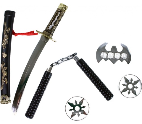Rappa meč japonský katana s přísluš sada 5 ks