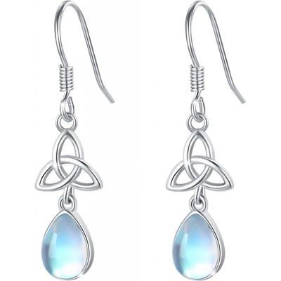 Lunica Visací stříbrné náušnice MĚSÍČNÍ KÁMEN 0659