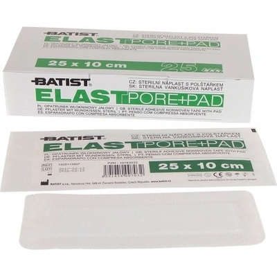 Elastpore+PAD sterilní netkaná náplast s absorpční vrstvou 10 x 25 cm 25 ks