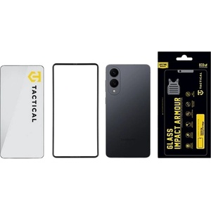 Tactical Samsung S25 Edge TACTICAL IMPACT ARMOUR GLASS 3D стъкло за защита на екрана, с антибактериално покритие + допълнителна рамка, ПРОЗРАЧНО 57983125574 (57983125574)