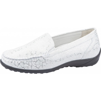 Waldläufer 640004 dámské kožené mokasíny šíře K - bílá