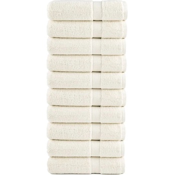 vidaXL Премиум кърпи за баня SOLUND 10 бр кремави 70x140 см 600 gsm (137478)